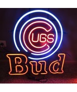 Vintage Bud Chicago Cubs Neon Light Up Sign 26&quot; x 24&quot; 1990s - NEW! - $483.75 CAD