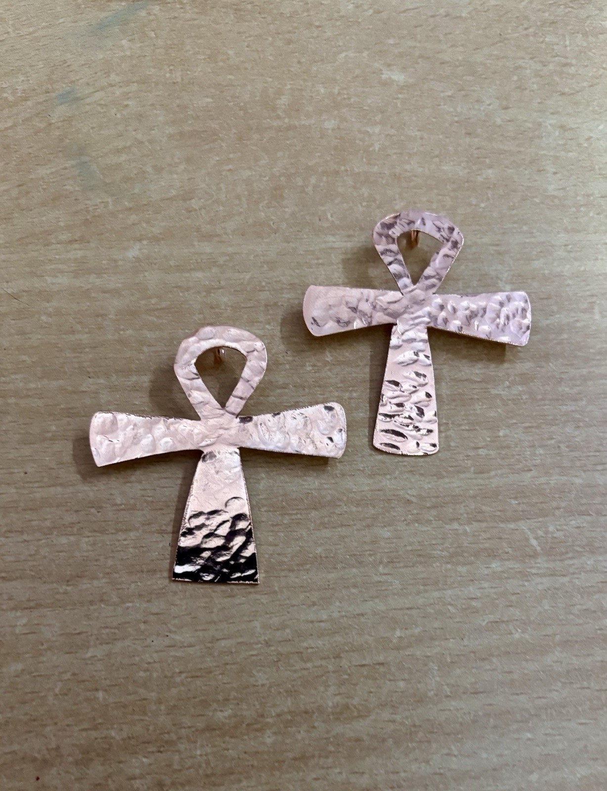 1 Pc Pure Copper Healing Cross Pendant, Ank Locket, Jewelry, Spiritual Kriya Item image 2