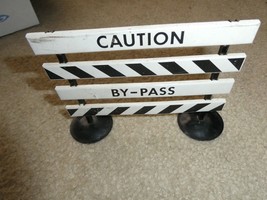 Vintage O G Scale Metal Railroad Caution By-Pass Sign 4 1/2&quot; Tall 6&quot; Wide - $22.77