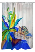 Betsy Drake Turtle &amp; Lily Shower Curtain - £77.16 GBP