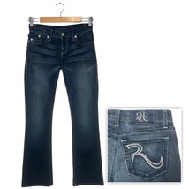 Rock Republic Jeans Womens 26 Kasandra Boot Cut Low Rise Silver Embroide... - $19.79