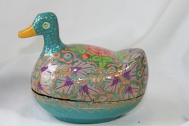 Duck (New) Wooden Duck - Handmade &amp; Hand Painted In India - £11.71 GBP