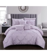 Chic Home Hannah 10 Piece Comforter Set Complete Bed in A Bag Pinch Plea... - £103.36 GBP