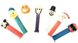 Pez Candy Dispenser Toy Christmas Halloween Multicolor Collectible Lot of 7 - $15.95