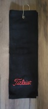 Titleist Embroidered Kids Golf Sport Towel 18x17 Black - £13.35 GBP