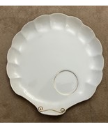 Vintage Interco Chicago Brand | White Ceramic Clamshell Plate with Gold ... - £15.53 GBP
