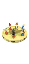 New Vintage Enesco Magic Circus Pewter Articulated Thimbles wDisplay &amp; 6 Pieces - £136.59 GBP