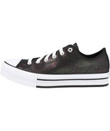 Converse Juniors Unisex Chuck Taylor All Star 671518C Leather Black/Whit... - $51.72