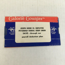 Vintage Joseph Horne co.employees Pittsburgh credit union calorie counter - £15.23 GBP