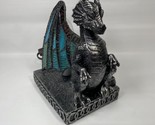 Wind And Weather LIGHTED Stained Glass DRAGON Accent Lamp HD9017 Gargoyle - $60.78