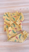 Dino Collection (YELLOW) Lounge Wear Tops and Pants Kids 2pcs Outfits - ... - £11.84 GBP