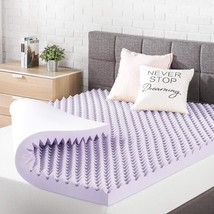 Three-Inch Twin Memory Foam Mattress Topper With A Soothing Lavender Inf... - £43.92 GBP