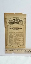 Vtg 1919 Advertising HARLEY DAVIDSON MOTORCYCLE Sport Model LESLIE&#39;S WEE... - £8.96 GBP