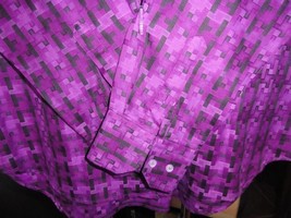 Robert Graham Mens Purple Geometric Button Up Long  Sleeve Shirt Classic Fit XL image 11