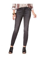 Style &amp; Co Womens 12 Black Smudge Mid Rise Skinny Leg Jeans NWT AY55 - €21,12 EUR