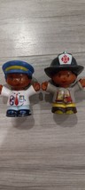 Fisher Price Little People African American Figures Firefighter Pilot - £8.00 GBP