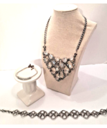 VTG Vivi Jewelry Lot 3 Wearable 2 Necklace 1 Dainty Bracelet Sparkle and... - £11.69 GBP