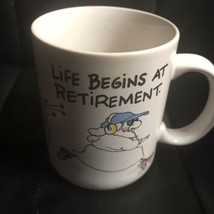 Life Begins at Retirement Coffee Mug Vtg 1987 Shoebox Greetings Hallmark... - £6.04 GBP