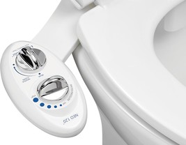 Luxe Bidet Neo 120 - Self-Cleaning Nozzle, Fresh Water Non-Electric Bidet, White - £33.14 GBP