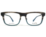 Fleye Brille Rahmen Olan C.588 Brown Schildplatt Blau Quadratisch 53-19-145 - $120.83