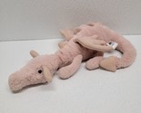 Jellycat Small Rose Dragon Pink Peach Soft Plush Stuffed Animal 11&quot; - £27.55 GBP