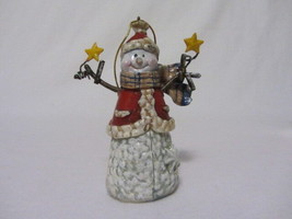 Resin Santa Claus Snowman Christmas Ornament 4&quot; High - $6.79