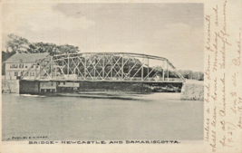 Damariscotta Mills &amp; Newcastle Maine ME~1908 E W Nash Antique Photo Postcard - £11.64 GBP