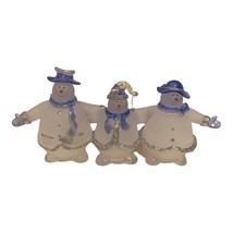 VTG Christmas Acrylic Snowman Snowmen Snow Family By Midwest Of Cannon Falls - £23.49 GBP