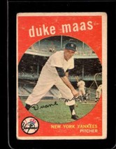 1959 Topps #167 Duke Maas Vg Yankees *NY10845 - £2.12 GBP
