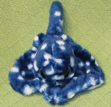 YOOHOO FRIENDS MANTA RAY BLUE SPOTTED PLUSH FISH 9&quot; LONG GLITTER EYE 201... - £8.63 GBP