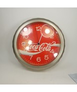 Vintage Coca-Cola Red Plastic Retro 11 inch Battery Powered Clock XZKMW - £7.57 GBP