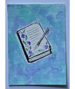 ACEO Original Art Journal and Pen Acrylic and Ink Painting - €4,29 EUR