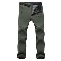 Men&#39;s Winter Warm Fleece Pants Sweatpants Stretch Waterproof Pants Men Thermal S - £27.56 GBP+