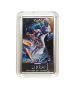 #91 1 Oz Fine Silver Coin Bar Colorized Proof CoA Zodiac Libra Edition 2... - $179.96