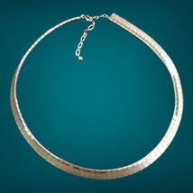 Vtg Sterling Silver RJW Modern Textured Omega Necklace, 48.5 Grams Up19” 10/19 - £138.24 GBP