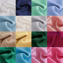 Solid Color Viscose Fabric By the Half Yard Rayon Soft Breathable DIY Clothing  - £6.28 GBP