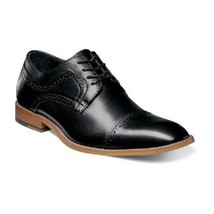 Stacy Adams Mens shoes Dickinson Cap Toe Oxford classic Black Leather 25066-001 - £91.91 GBP