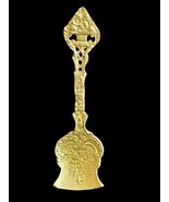 Vintage Gold Tone Sugar Shovel Scoop Spoons Floral Bouquet Marked Italy ... - $31.02 CAD