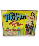 Retro Tiki Hut Tin Sign, Surf Sand Suds, Barfly in Grass Skirt, 12.5&quot; x 16&quot; - $284.91 MXN