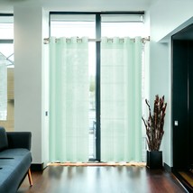 Set of Two 84&quot;  Aqua Solid Modern Window Panels - $3,073.78 MXN