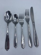 Farberware Stainless Steel CASSELBURY 5 Piece Place Setting Glossy 18/8 Retired  - £13.30 GBP