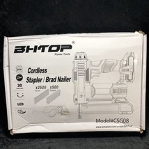 BHTOP 20V Cordless Brad Nailer＆Stapler, 18 Gauge 2 in 1 Stapler Kit NEW - £70.05 GBP