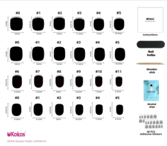 48 Pcs. Soft Gel Press On Nails Short Black Night's Phantom ABS Reusable Gel image 6