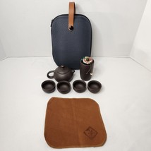 Portable Travel Tea Set With Zipper Case 5 Cups Teapot &amp; Tea Container - $266.55 MXN
