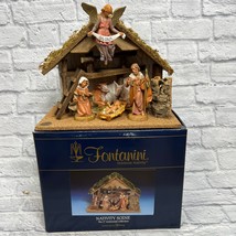 Fontanini Italy 5&quot; Nativity Set Box Figures Mary Joseph Jesus Angel Cent... - £100.58 GBP