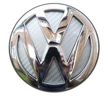 VW Golf MK6 Silver Carbon Fibre Rear Badge Inserts Emblem GTI, TDI - £12.53 GBP