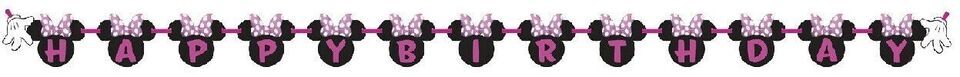 Primary image for Disney Minnie Mouse Happy Birthday Decoration Banner Celebration Party Supply