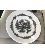 Royal Stafford Cottage Snow Village Christmas Tree Large Serving Salad B... - $54.23 CAD