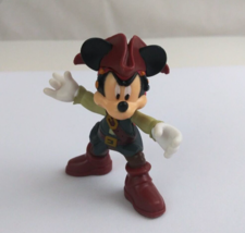 Disney Pirates Of The Caribbean Mickey Mouse As Jack Sparrow 2.75&quot; Figure - £9.98 GBP