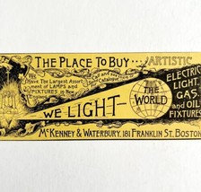 McKenney &amp; Waterbury Light Fixtures 1894 Advertisement Victorian Boston ... - $19.99